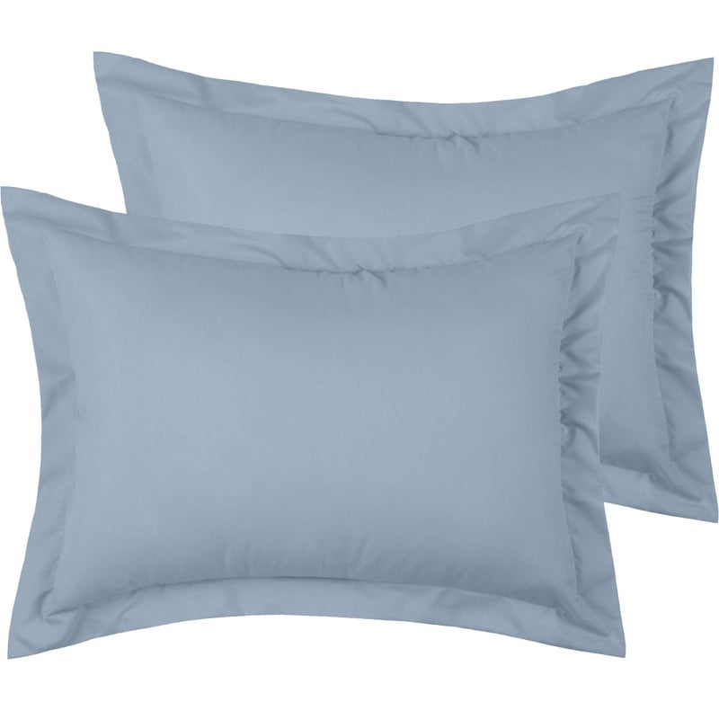 Mellanni Pillow Shams Set - 2 PC Iconic Collection Decorative Pillow Covers - Soft, Cooling, Wrinkle, Fade, Stain Resistant - Luxury Bed Accessories (Standard 20" x 26", Blue Hydrangea) - Image 1
